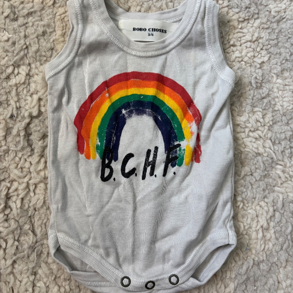 BOBO CHOSES Pride Rainbow Onesie Bodysuit Size 3/6